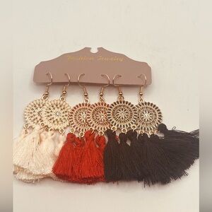 Set earrings for women bohemian design 3 pairs